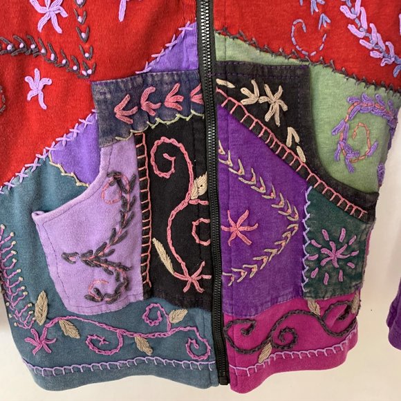 Rising Tides Distressed Ebroidered Hoodie - Picture 3 of 4